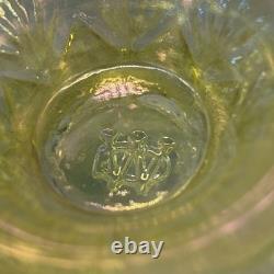 Westmoreland Thumbelina Childrens Punch Bowl 7pc Set Uranium Vaseline Iridescent