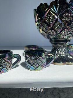 Westmoreland Thumbelina Miniature Punch Bowl Set Rare Carnival