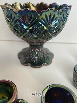 Westmoreland Thumbelina Miniature Punch Bowl Set Rare Carnival