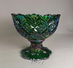 Westmoreland Thumbelina Miniature Punch Bowl Set Rare Color Dk Green Carnival