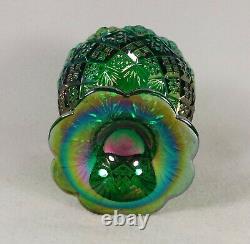 Westmoreland Thumbelina Miniature Punch Bowl Set Rare Color Dk Green Carnival