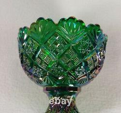 Westmoreland Thumbelina Miniature Punch Bowl Set Rare Color Dk Green Carnival