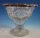Wilcox Co. Cut Glass Punch Bowl with Sterling Silver Grapes (#2159)