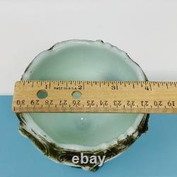 Wild Rose Punch Bowl Set Green Jadite Milk Glass 7 Cups Toy Childs EAPG Antique