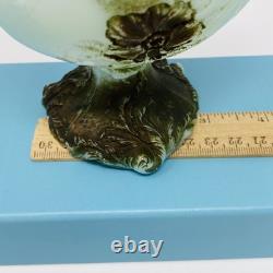 Wild Rose Punch Bowl Set Green Jadite Milk Glass 7 Cups Toy Childs EAPG Antique