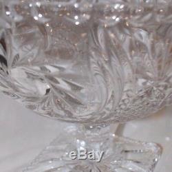 Williams Sonoma Victoria Punch Bowl Set Cut Crystal 6 Cups Pineapple Design New